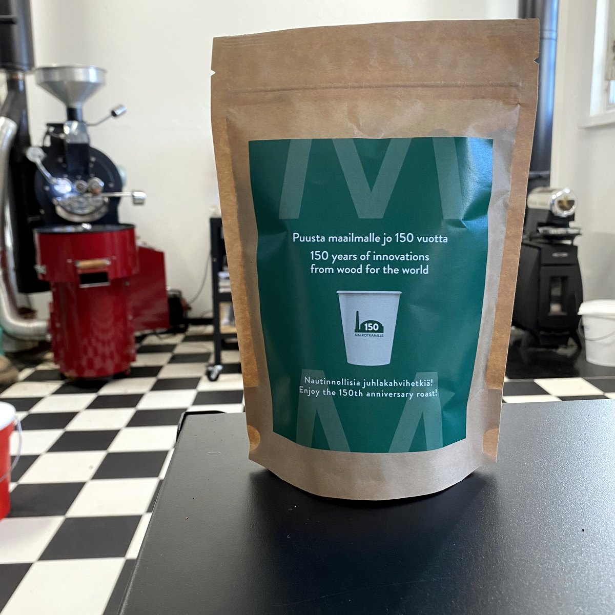MM Kotkamills 150th anniversary coffee – logo coffee by Stockfors Coffee Roasters