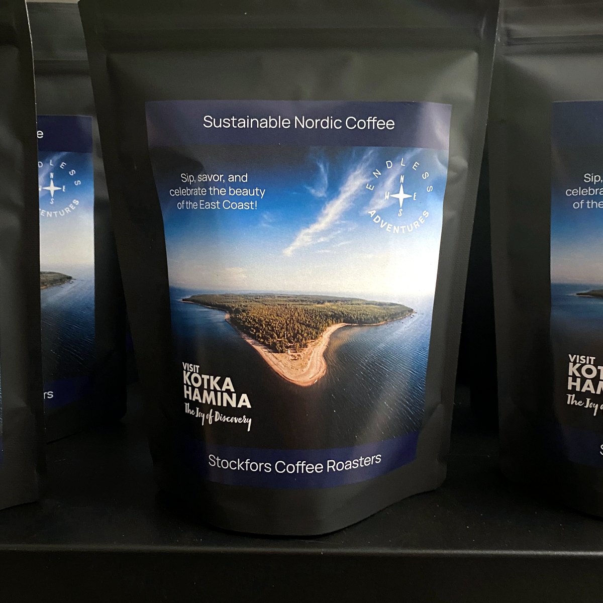 Logo coffee: Visit Kotka-Hamina coffee bags