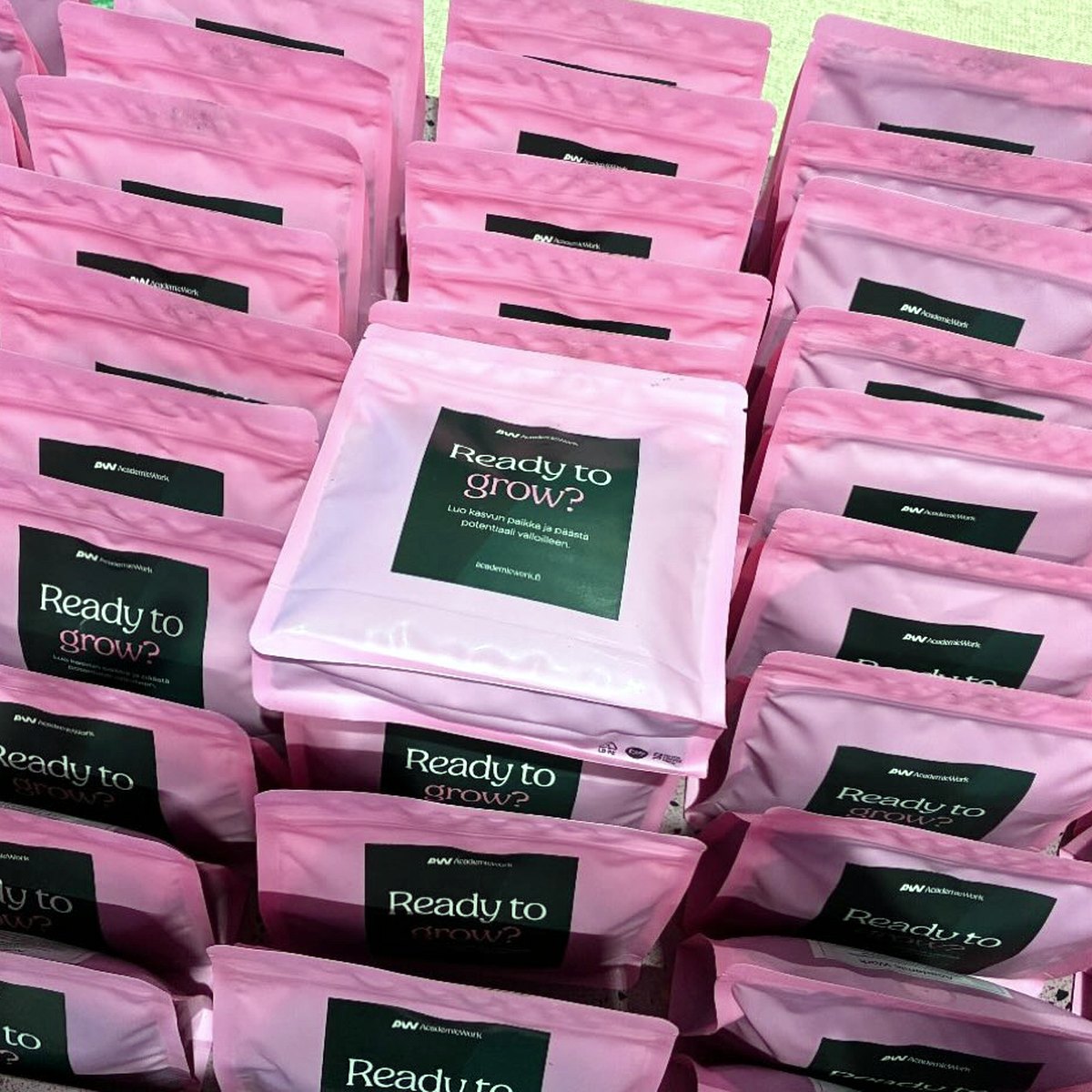 Logo coffee: Academic Work Ready to grow coffee bags